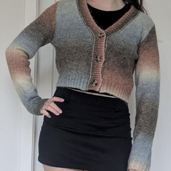 Garage striped multicolor cardigan - Picture 1 of 4